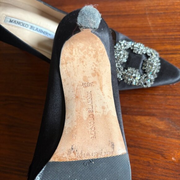 Manolo Blahnik Jeweled Gala Kitten Heel, 38.5 - Picture 3 of 4